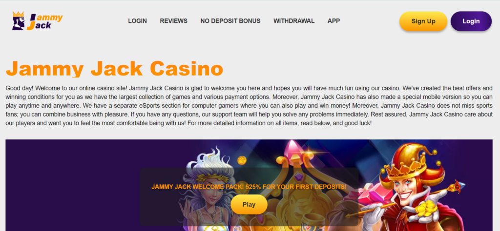 Jammy Jack Casino Banner